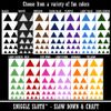Triangle Solid Temporary Tattoo Water Resistant Fake Body Art Set Collection - Light Blue (One Sheet)