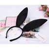 SCSpecial Bunny Ears Headband Easter Headband Rabbit Ear Hair Band for Party Cosplay Costume Accessory - Black
