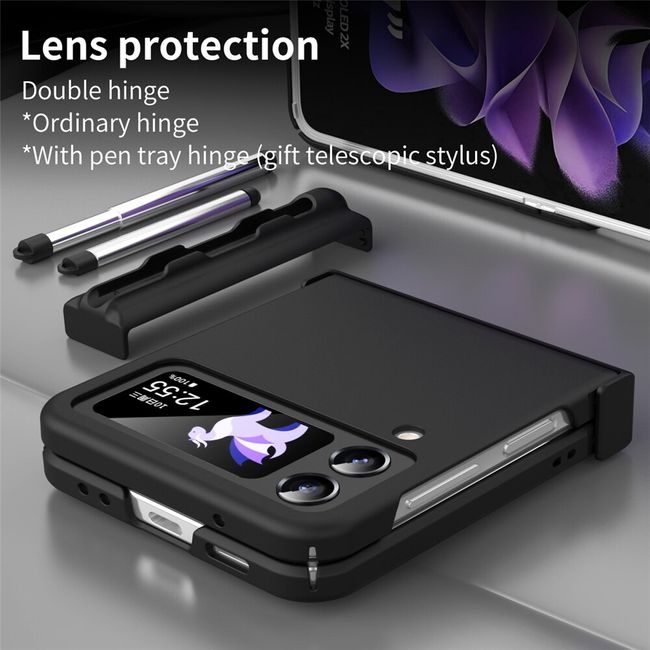 Magnetic Hinge Protection Case With Touch Pen For Samsung Galaxy Z Flip 5