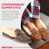 Minnetonka Womens Alpine Sheepskin Moc, Grey, Size 10