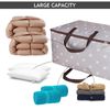 DOKEHOM 105L Large Underbed Clothes Storage Bag with Zip, Moisture proof (Grey)