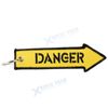 2X Rescue&Danger Keychain Key Ring for Motorcycle Backpack Tag Lock Embroidered