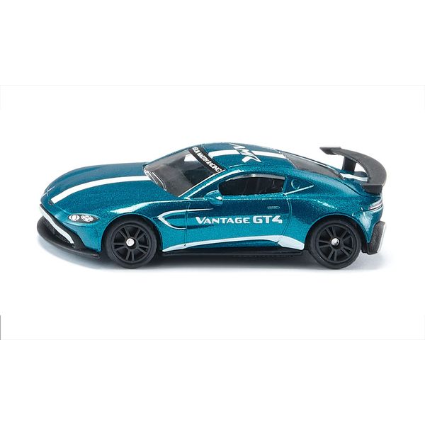 Siku 1577, Aston Martin Vantage GT4, Toy Car, Metal/Plastic, Blue, Metallic Paint, Huge Rear Wing, Sport Tyres, Detailed Design