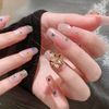 Heart Nail Stone About 100 Pieces Nail Parts Heart Stone 3mm Small Rhinestone Glitter Glass Stone Crystal Jewelry Parts Nail Art Deco Parts Random Color (Colorful)