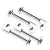 CHEDA Rail Mounting Clamp, Compatible with Tool Box Mount J Hook Toolbox Pickup Tiedown, Silver 4PCS Set