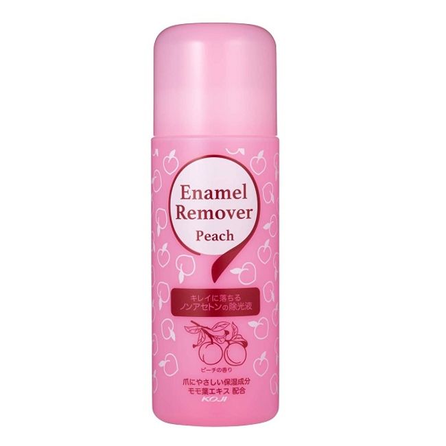 Koji Honpo Enamel Remover Non-Acetone Type Peach 220ml Nail Remover