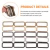 sourcing map 18Pcs Metal Rectangle Ring Buckles, 4/5" x 1" Square Strap, Multicolor