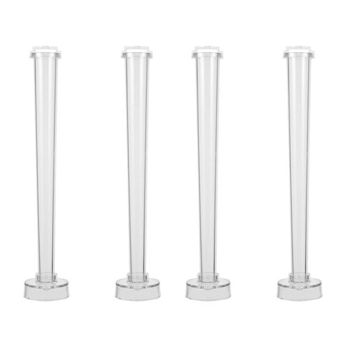 EXCEART 4pcs Clear Candle DIY Taper Candle Mold - Plastic, Tapered Cylinder, One-piece molding