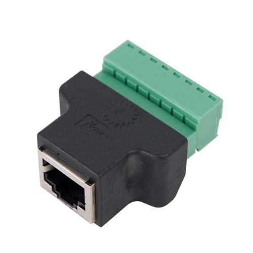 Covvy RJ45 Female To 8 Pin Screw Term Block Terminal Connector Cat7 Cat6 Cat5 Cat5e Ethernet Cable Extender Adapter CCTV Digital DVR Network Adapter In-Line Coupler