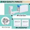 24 Pcs Ear Piercing Kit Disposable Ear Piercing Gun Kit with 8Pcs Self Piercing Gun and 8Pcs Earrings Stud 8Pcs Alcohol Pads