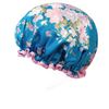 Bowbear Women's Double-Layer Reusable Waterproof Shower Caps, Pastel Bouquet