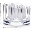 Lipstick Holder and Organizer Acrylic Round Lip Gloss Stand Makeup Storage Organizer Makeup Brush Holder with 7 Individual Slot Organizers for Brushes Nail Polish Essential Oils Eyeshadow Pens