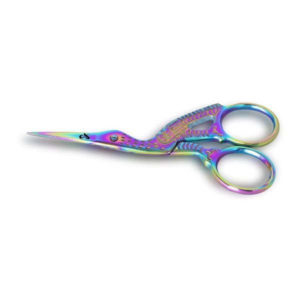 Cut Sharp Stainless Steel Sewing Scissors, Fabric shears Small Scissors In Different Designs 3.5" (Rainbow Titanium)