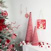 Northlight Candy Cane Swirled Christmas Cone Tree - 10.5" - Red and White