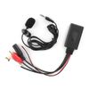 Uxsiya Bluetooth AUX Module 2 RCA Cable Adapter with HandsFree Microphone, Black ABS Receiver Module Stereo Radio for Auto Replacement
