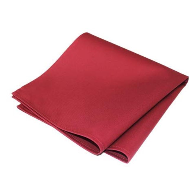 Wine Torsion Table Napkins, 100% Cotton, 20.1 x 20.1 Inches (51 x 51 cm), Plain Vermilion (Wine Red, 3 Count)