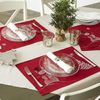 DII Christmas Kitchen, Polyester, Red, Snowman Placemat Set, 13x19