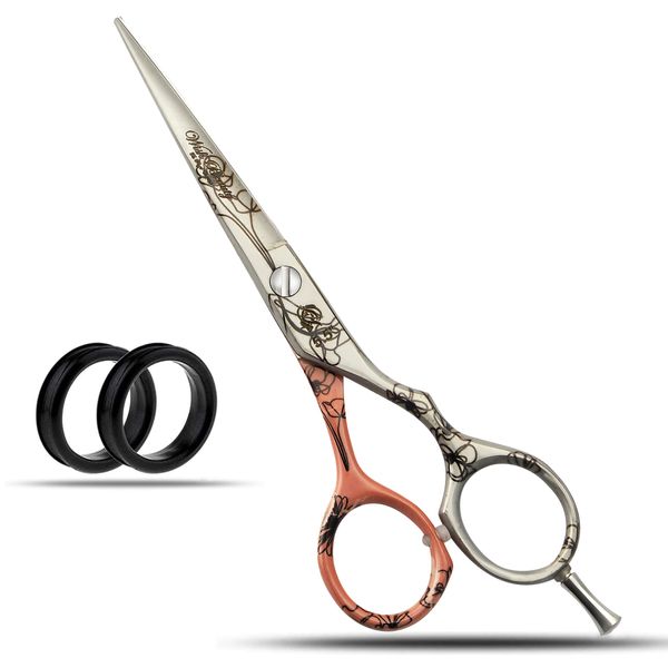 Wishbeauty Tender Love Hair Scissors 5.5 Inches Offset Design Forged Special German Steel, Hair Cutting Scissors Shears, Professional Barber Hairdressing Scissor Salon Razor Edge (Tender Love)