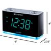 Smartset Alarm Clock Radio with Bluetooth Speaker with USB Port for Iphone/Ipad/