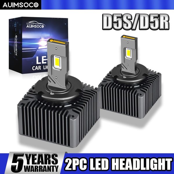 D5S LED Headlight Bulbs High/Low Beam 6000K Bright 30000lm HID Replace