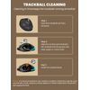 SABLUTE Wireless Trackball Mouse, Ergonomic Bluetooth Rechargeable Computer Mouse, Backlit Rollerball Thumb Laptop mice with 5 Level DPI, Adjustable Angle, 3 Devices Connection for PC, Mac, Windows