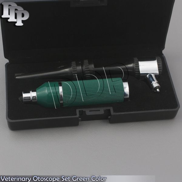 Veterinary Otoscope Set Animal Diagnostic Instruments GREEN
