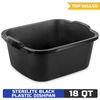 Sterilite 18 Qt. Dishpan Plastic, Black