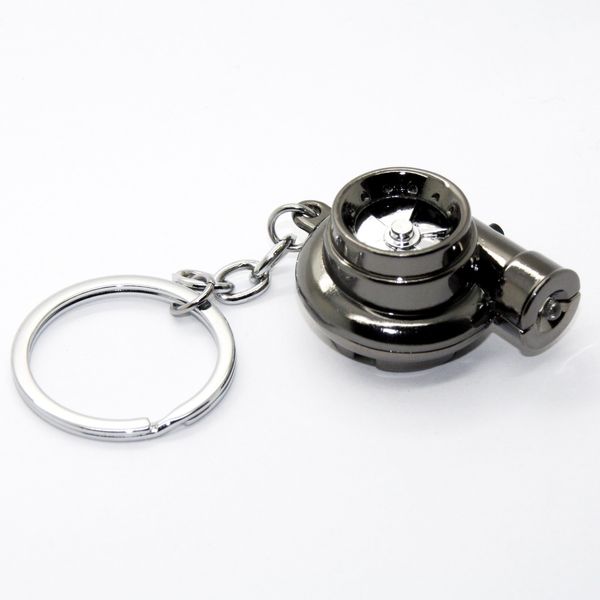 LED-Mafia Electric Turbo Keyring with Sound & Light Turbocharger Keychain Metal Pendant Key Black