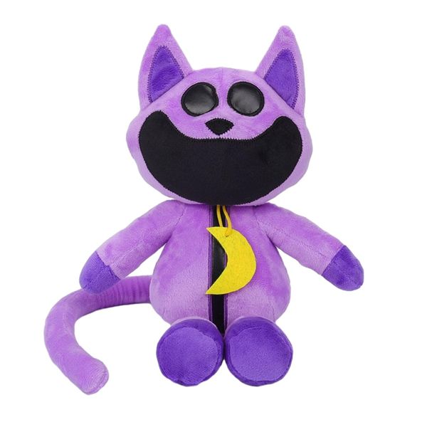 Smiling-Critters Plush Toy, Catnap plush,CatNap Plush Doll, Cute CatNap Cartoon Stuffed Anime Smiling Plush Toy for Game Fans Kids Birthday Gift