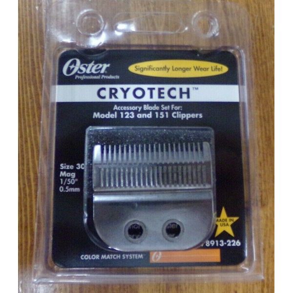 Oster Cryotech Accessory Blade For Model 123 & 151 Clippers Sz 30 Mag 1/50” NEW