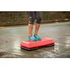 The Step Circuit Size Aerobic Platform, Circuit Size Steppers for Exercise with Two Risers, Red