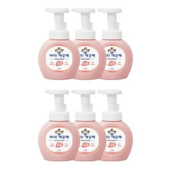 Aikkeokche Hand Wash Peach Scent 250ml Main Product x 6 Foaming Hand Sanitizer Bathroom Kitchen Hygiene Products