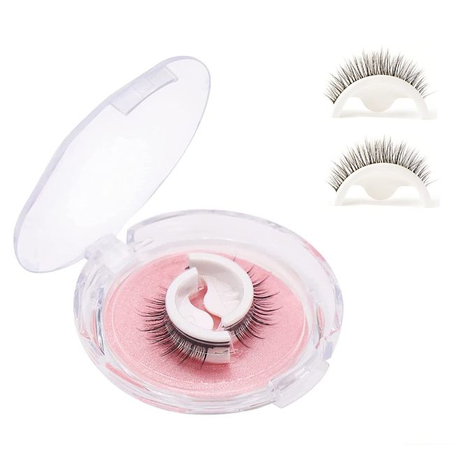 Selbstklebende Falsche Wimpern,Falsche Wimpern,Wasserdichte Falsche Wimpern,Wimpern ohne Kleber,Reusable Self-Adhesive Eyelashes,3D Künstliche Wimpern,Flauschige,Einfach Verwenden (Natürlich)