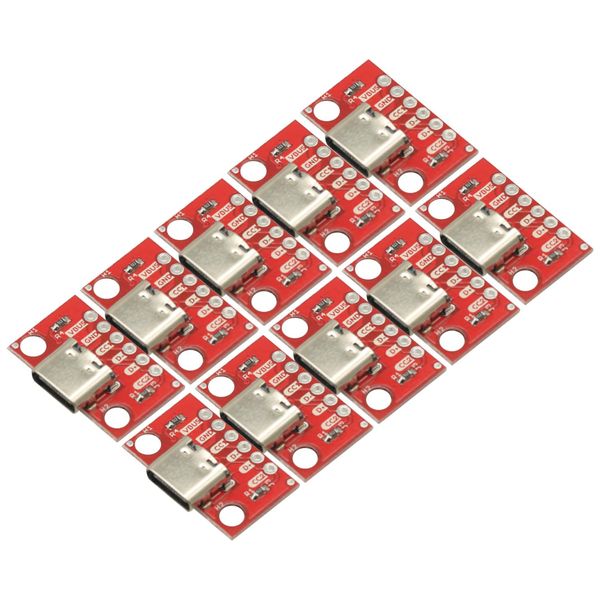 10PCS USB C Breakout Board Type C Connector Board 3.1 Serial Basic Female Connector USB Breakout Board Adapter Board Module