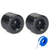 Breezliy 1/8 NPT Male Thread Allen Head Socket Pipe Plug Fitting Aluminum Black（2pcs）