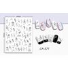 Nail art 3D stickers decal marble effect gray black white CA371