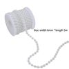 5M White Pearl Beads String Chain.6MM Plastic Pearl Chain for Crafting,Decoration