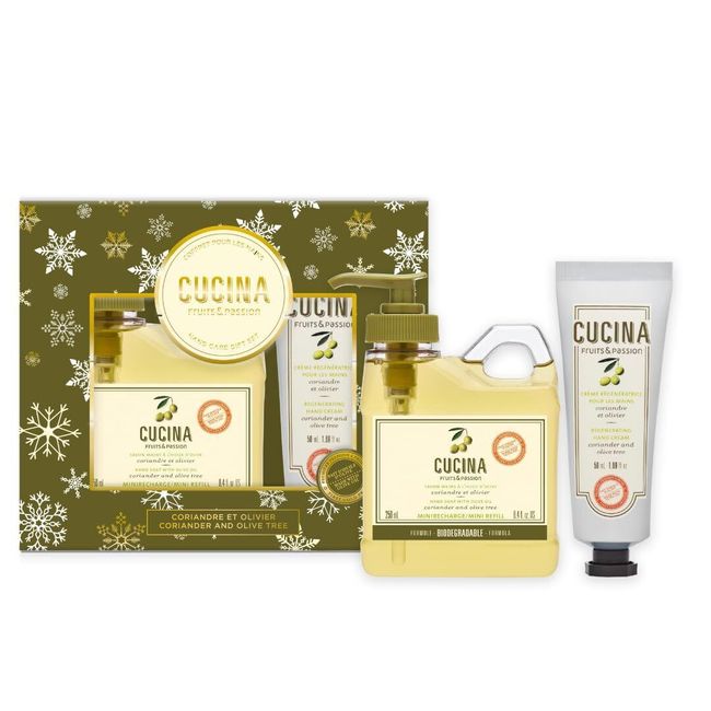 Fruit & Passion Coriander & Olive Holiday Gift Set (Hand Soap, Hand Cream