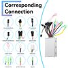 Electric Bicycle LCD Display Meter 36V‑48V Ebike Controller Waterproof LCD Display Panel Brushless Controller Kit for Electric Bicycle Scooter Modification(Colourful)