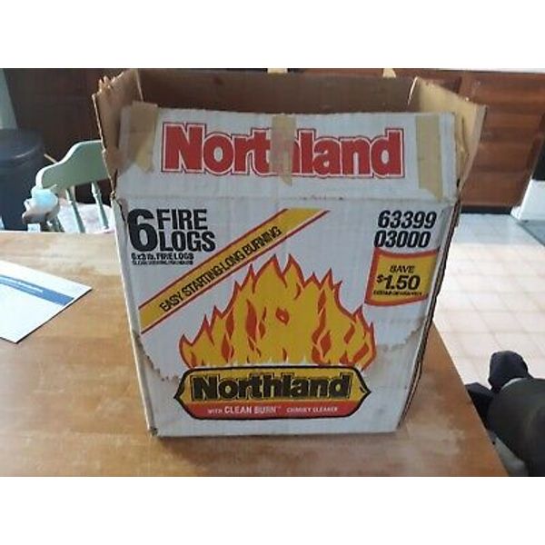 6 Pack Northland Firelog contains Fireplace, Woodstove Chimney Cleaner