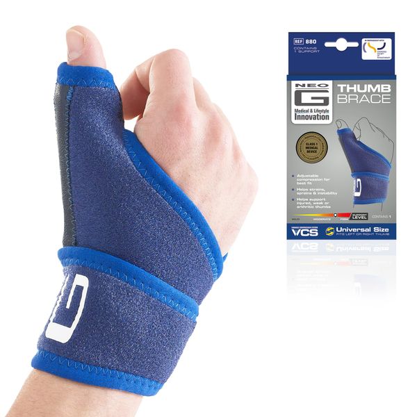 Neo-G Thumb Brace - Thumb Stabilizer Brace for Left or Right Hand - for Thumb Tendonitis, Arthritis, Injuries - Adjustable Compression - Class 1 Medical Device