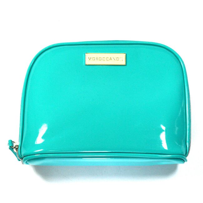 MoroccanOil Blue Cosmetic Makeup Travel Zipper Bag