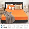 Orange Double Mattress Protector - Waterproof Fitted Sheet, 135x190cm