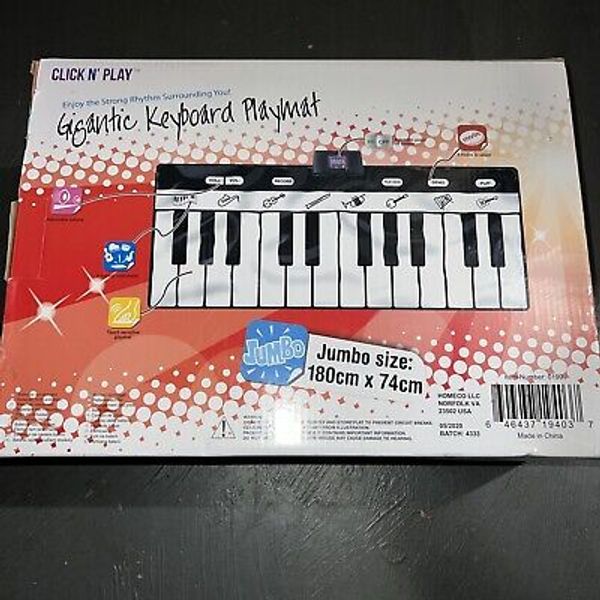 Giant Keyboard Playmat 24 Keys Piano Gigantic Electronic Keyboard Click N  Play