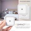 6PCS Plug-in LED Night Light Hallway Kitchen Bathroom Auto Sensor Control Lamp