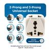 OREI World to India (Type D) Travel Adapter Plug - Beige