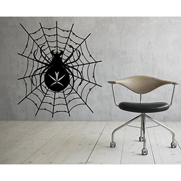 Spider Web Wall Vinyl Decal Cobweb Sticker Scary Home Decor (12spw)
