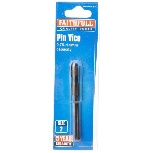 Faithfull Pin Vice - Size 2 0.75-1.5Mm Cap