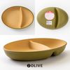 caneau earth color antibacterial oval plate olive