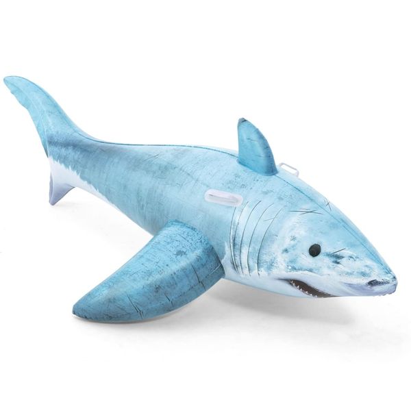 Bestway 41405 BW41405 Realistic Shark Pool Float, Inflatable Rubber Ride on for Kids, Swim aid